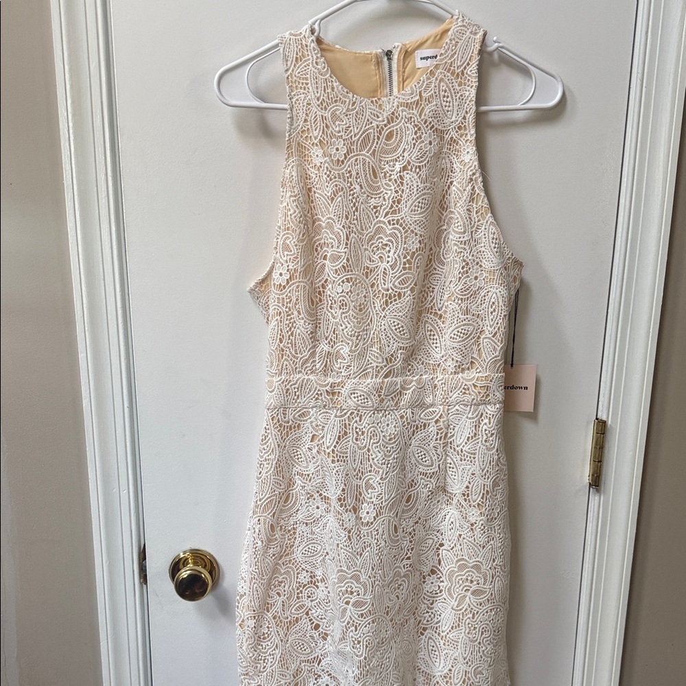 Elegant Cream Lace Dress